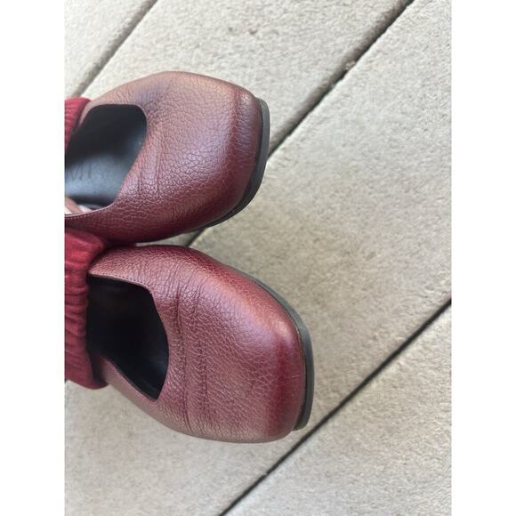 M. Gemi Italy BALLARE Burgundy Suede Leather Ballet Flats Sz 36 - Picture 3 of 5